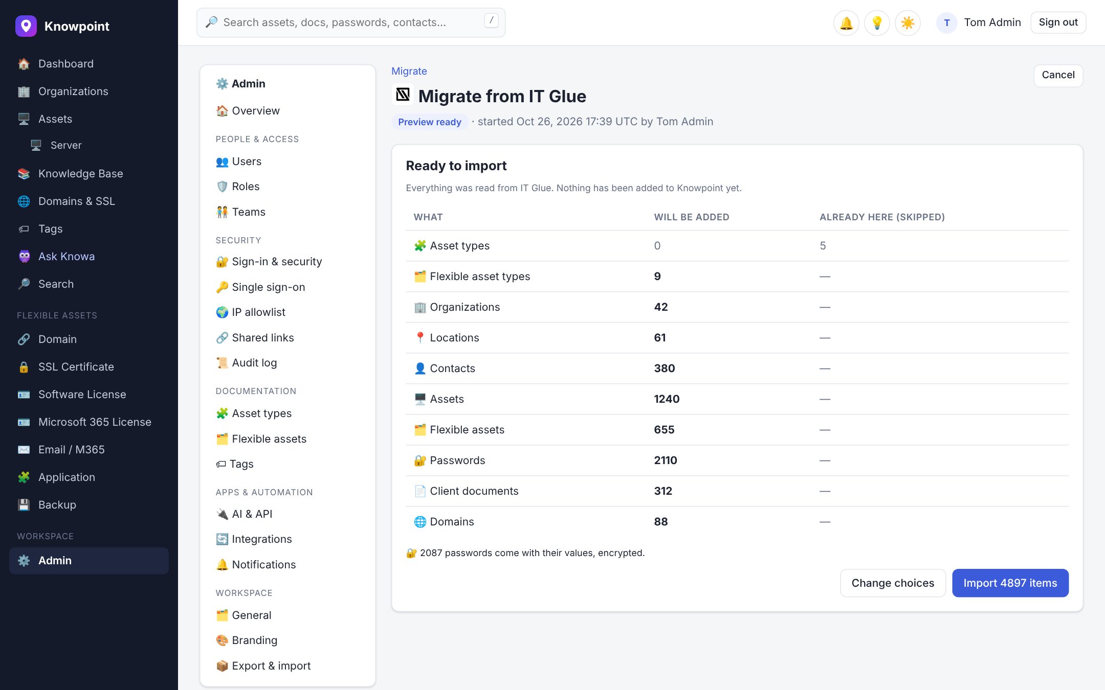 The Knowpoint migration preview: what will come across before anything moves